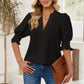 ✨Last Day Special Price £13.99!!💥Women's Elegant V-Neck Puff Sleeve Blouse